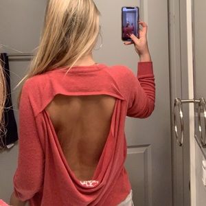 Cute open back sweater